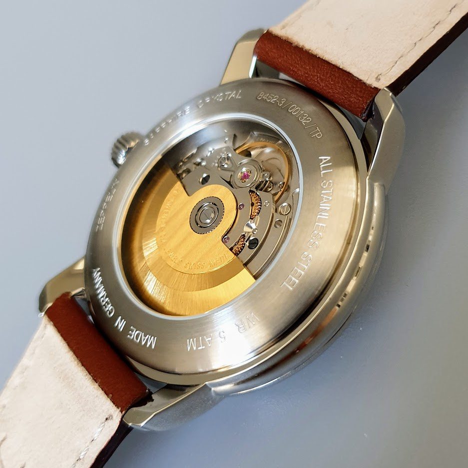 Zeppelin Atlantic Orologio Uomo Automatico, Cassa 41mm, Vetro Zaffiro, Pelle Di Vitello Marrone, 8452-3