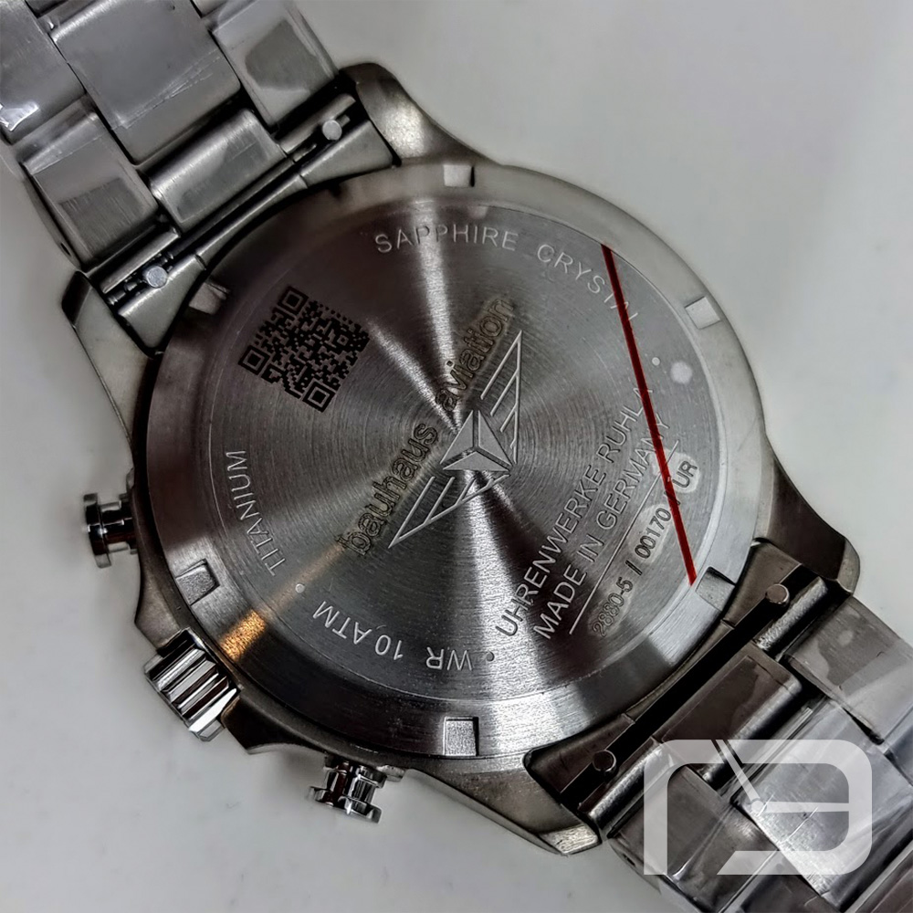 Relojes Chronograph 2880M-5 exclusivos Alarm – Aviation Bauhaus Titanium