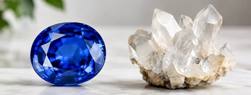 Zafiro frente a mineral: ¿qué cristal elegir?